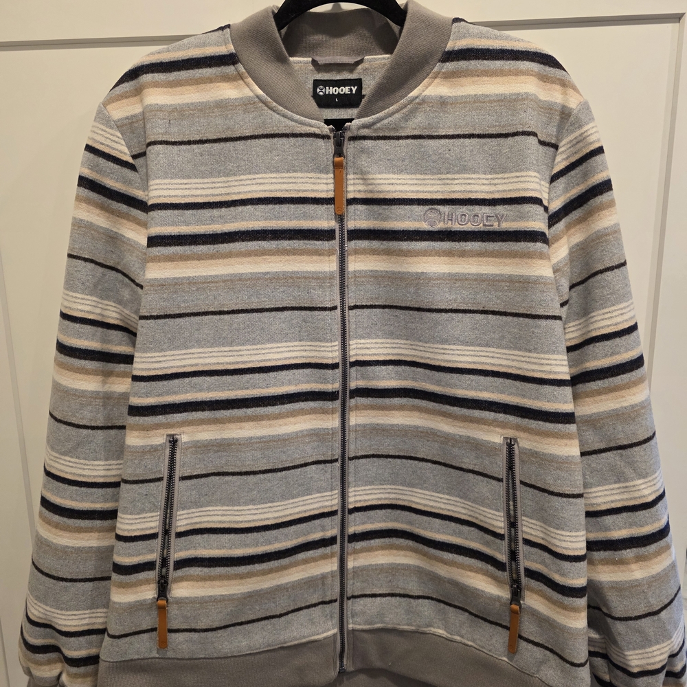 Hooey Striped Zip-Up Jacket